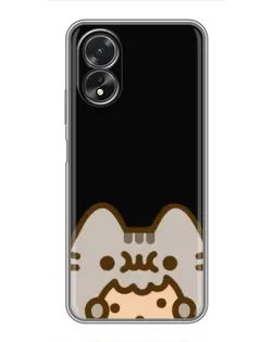 Чохол для OPPO A18 з картинкою «Пушин на чорному»