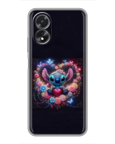 Чохол для OPPO A18 з картинкою «Stitch у квітах» Чохол для OPPO A18 з картинкою «Stitch у квітах»