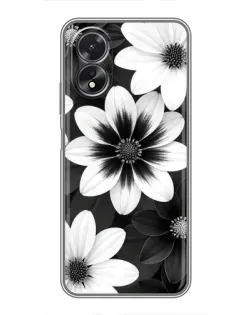 Чохол для OPPO A18 з картинкою «Монохромні айстри» Чохол для OPPO A18 з картинкою «Монохромні айстри»
