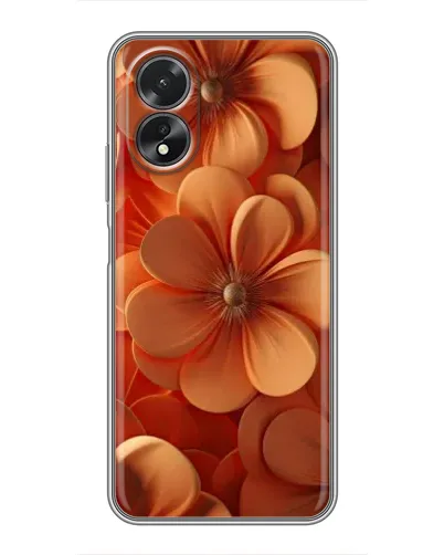 Чохол для OPPO A18 з картинкою «Помаранчева макро квітка»