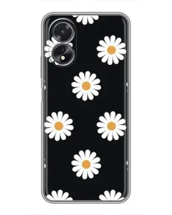 Чохол для OPPO A18 з картинкою «Ромашки на чорному» Чохол для OPPO A18 з картинкою «Ромашки на чорному»