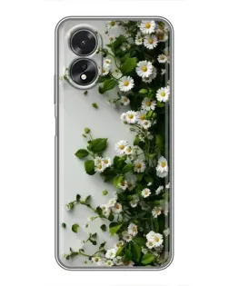 Чохол для OPPO A18 з картинкою «Гілка дрібних білих квітів» Чохол для OPPO A18 з картинкою «Гілка дрібних білих квітів»