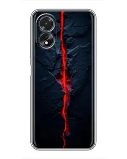 Чохол для OPPO A18 з картинкою «Червона лавова тріщина»