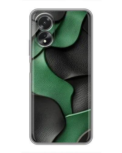 Чохол для OPPO A18 з картинкою «Зелені шкіряні хвилі» Чохол для OPPO A18 з картинкою «Зелені шкіряні хвилі»