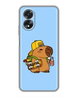 Чохол для OPPO A18 з картинкою «Капібара на скейті» Чохол для OPPO A18 з картинкою «Капібара на скейті»