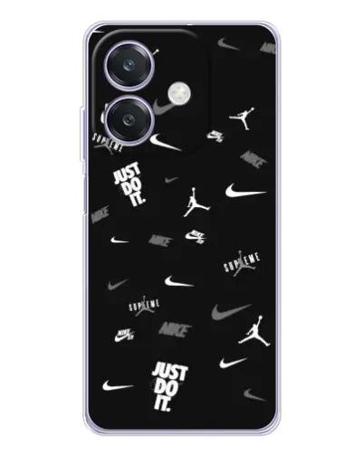 Чехол для OPPO A3 с картинкой «Nike Black Pattern» Чехол для OPPO A3 с картинкой «Nike Black Pattern»