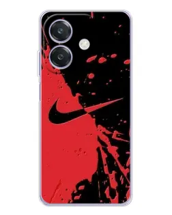 Чохол для OPPO A3 з картинкою «Червоні бризки Nike»