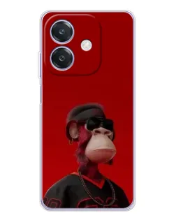 Чохол для OPPO A3 з картинкою «Bored Ape в червоному»