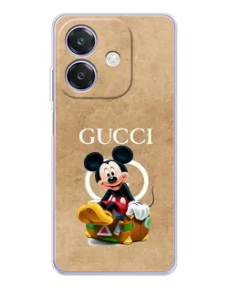 Чохол для OPPO A3 з картинкою «Міккі Маус Gucci — крафт» Чохол для OPPO A3 з картинкою «Міккі Маус Gucci — крафт»