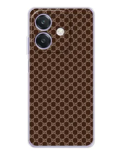 Чохол для OPPO A3 з картинкою «Gucci — шоколадна сітка» Чохол для OPPO A3 з картинкою «Gucci — шоколадна сітка»