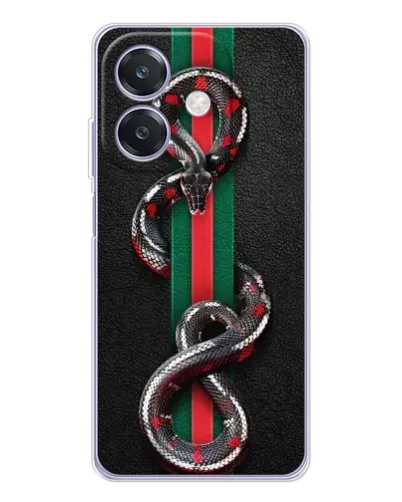 Чохол для OPPO A3 з картинкою «Gucci — змія на смузі» Чохол для OPPO A3 з картинкою «Gucci — змія на смузі»