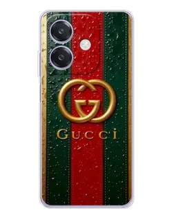 Чохол для OPPO A3 з картинкою «Gucci — фірмова смуга та золото» Чохол для OPPO A3 з картинкою «Gucci — фірмова смуга та золото»