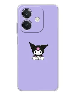 Чохол для OPPO A3 з картинкою «Kuromi — фіолетовий мінімалізм»