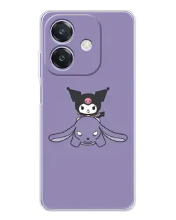 Чохол для OPPO A3 з картинкою «Kuromi на ліловому фоні»