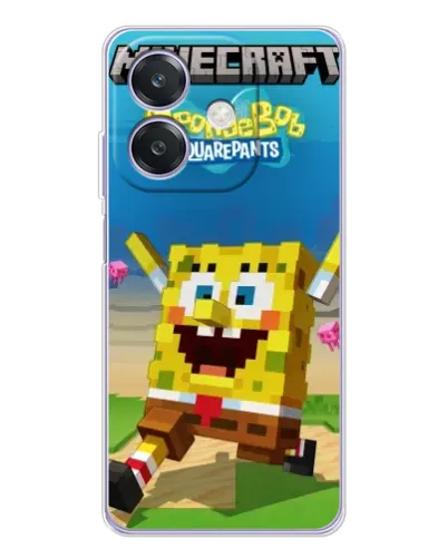 Чохол для OPPO A3 з картинкою «Губка Боб Minecraft» Чохол для OPPO A3 з картинкою «Губка Боб Minecraft»
