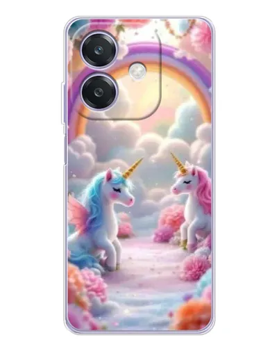 Чехол для OPPO A3 с картинкой «Радуга и единороги» Чехол для OPPO A3 с картинкой «Радуга и единороги»