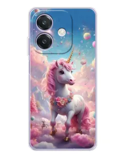Чехол для OPPO A3 с картинкой «Единорог среди облаков»