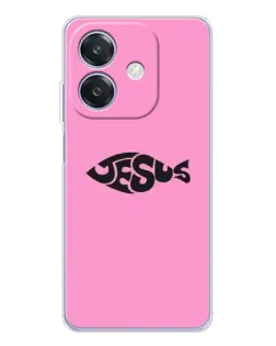 Чохол для OPPO A3 з картинкою «Рожевий символ Jesus»