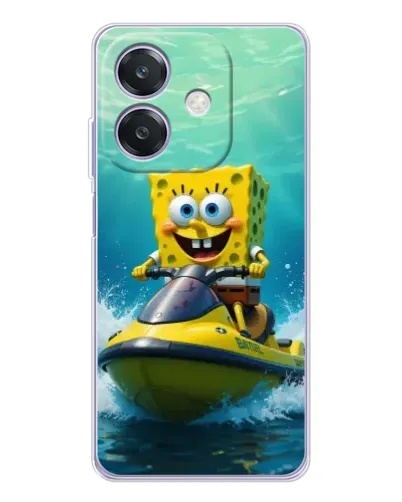 Чехол для OPPO A3 с картинкой «Спанч Боб на гидроцикле» Чехол для OPPO A3 с картинкой «Спанч Боб на гидроцикле»