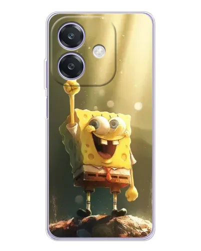 Чехол для OPPO A3 с картинкой «Сияющий Спанч Боб» Чехол для OPPO A3 с картинкой «Сияющий Спанч Боб»