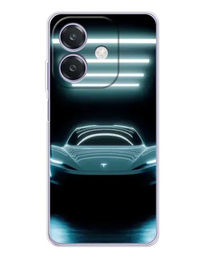 Чохол для OPPO A3 з картинкою «Tesla в неоні» Чохол для OPPO A3 з картинкою «Tesla в неоні»