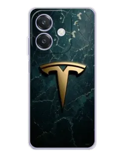 Чохол для OPPO A3 з картинкою «Мармурова Tesla Gold» Чохол для OPPO A3 з картинкою «Мармурова Tesla Gold»