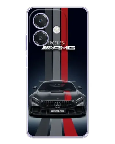 Чохол для OPPO A3 з картинкою «Mercedes — білий карбон»