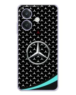 Чохол для OPPO A3 з картинкою «Mercedes — бірюзовий акцент»