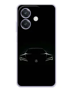 Чохол для OPPO A3 з картинкою «Mercedes — силует авто»