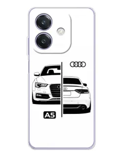 Чехол для OPPO A3 с картинкой «Audi — контрастный дизайн»