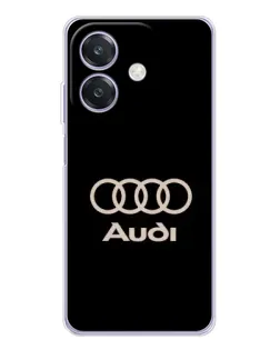 Чехол для OPPO A3 с картинкой «Audi — золотой логотип»