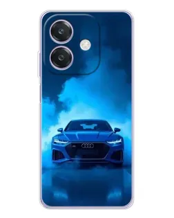 Чехол для OPPO A3 с картинкой «Audi — голубая энергия»