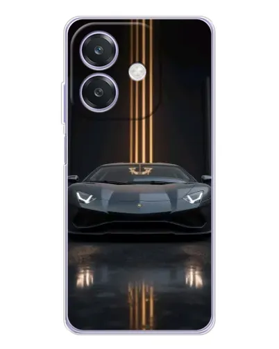 Чохол для OPPO A3 з картинкою «Lamborghini золоті лінії»