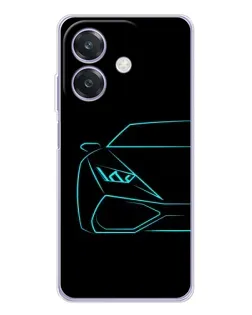 Чохол для OPPO A3 з картинкою «Блакитний силует Lamborghini» Чохол для OPPO A3 з картинкою «Блакитний силует Lamborghini»