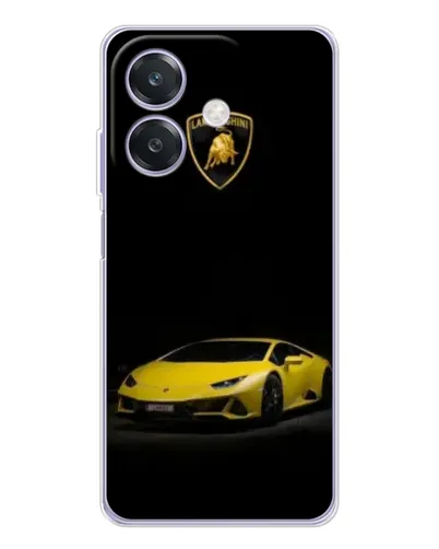Чохол для OPPO A3 з картинкою «Lamborghini жовтий акцент»