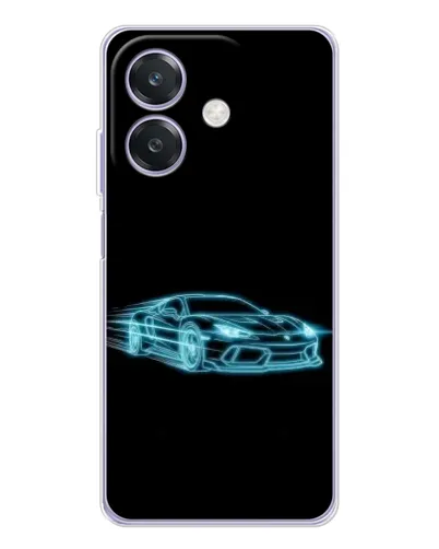 Чохол для OPPO A3 з картинкою «Неоновий контур Lamborghini»