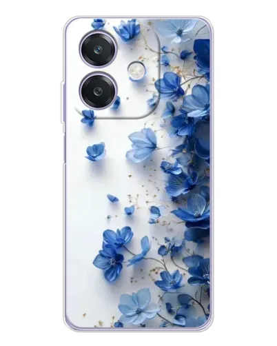 Чехол для OPPO A3 с картинкой «Голубой цветочный каскад» Чехол для OPPO A3 с картинкой «Голубой цветочный каскад»