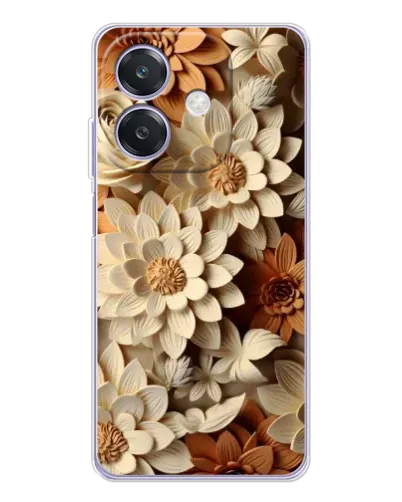 Чехол для OPPO A3 с картинкой «Бежевый флористический декор» Чехол для OPPO A3 с картинкой «Бежевый флористический декор»