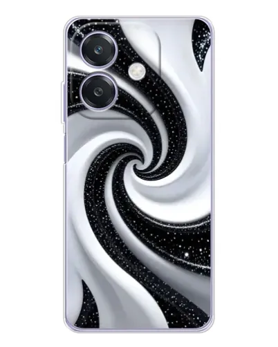Чехол для OPPO A3 с картинкой «Черно-белая спираль» Чехол для OPPO A3 с картинкой «Черно-белая спираль»