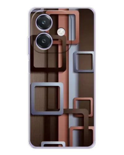 Чехол для OPPO A3 с картинкой «Коричневые объемные квадраты» Чехол для OPPO A3 с картинкой «Коричневые объемные квадраты»
