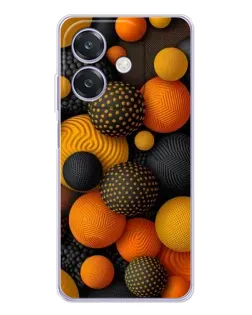 Чехол для OPPO A3 с картинкой «Объемные оранжевые сферы» Чехол для OPPO A3 с картинкой «Объемные оранжевые сферы»