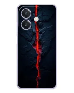 Чехол для OPPO A3 с картинкой «Kрасная лавовая трещина» Чехол для OPPO A3 с картинкой «Kрасная лавовая трещина»