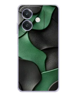 Чехол для OPPO A3 с картинкой «Зеленые кожаные волны» Чехол для OPPO A3 с картинкой «Зеленые кожаные волны»