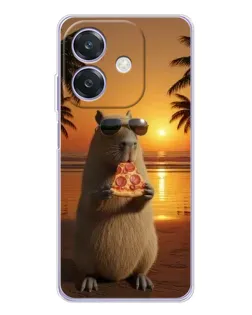 Чохол для OPPO A3 з картинкою «Капібара з піцою» Чохол для OPPO A3 з картинкою «Капібара з піцою»