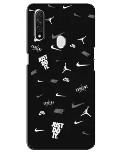 Чехол для OPPO A31 с картинкой «Nike Black Pattern» Чехол для OPPO A31 с картинкой «Nike Black Pattern»
