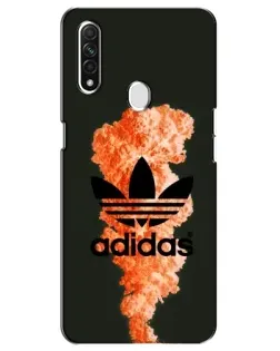 Чохол для OPPO A31 з картинкою «Помаранчевий дим Adidas»