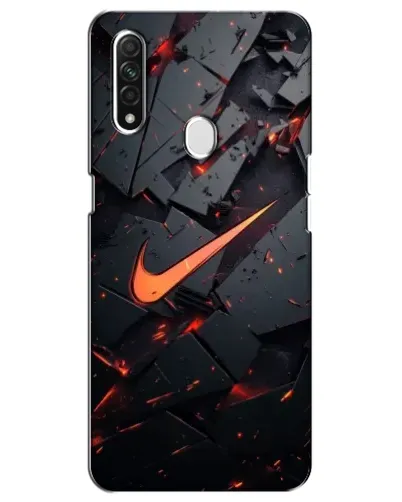 Чехол для OPPO A31 с картинкой «Nike — эффект разломов»