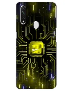 Чехол для OPPO A31 с картинкой «Nike — золотая искра»