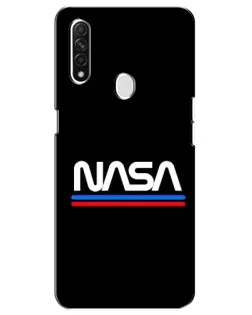 Чехол для OPPO A31 с картинкой «NASA — классика Red Blue» Чехол для OPPO A31 с картинкой «NASA — классика Red Blue»
