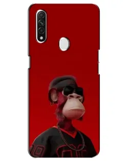 Чехол для OPPO A31 с картинкой «Bored Ape в красном»